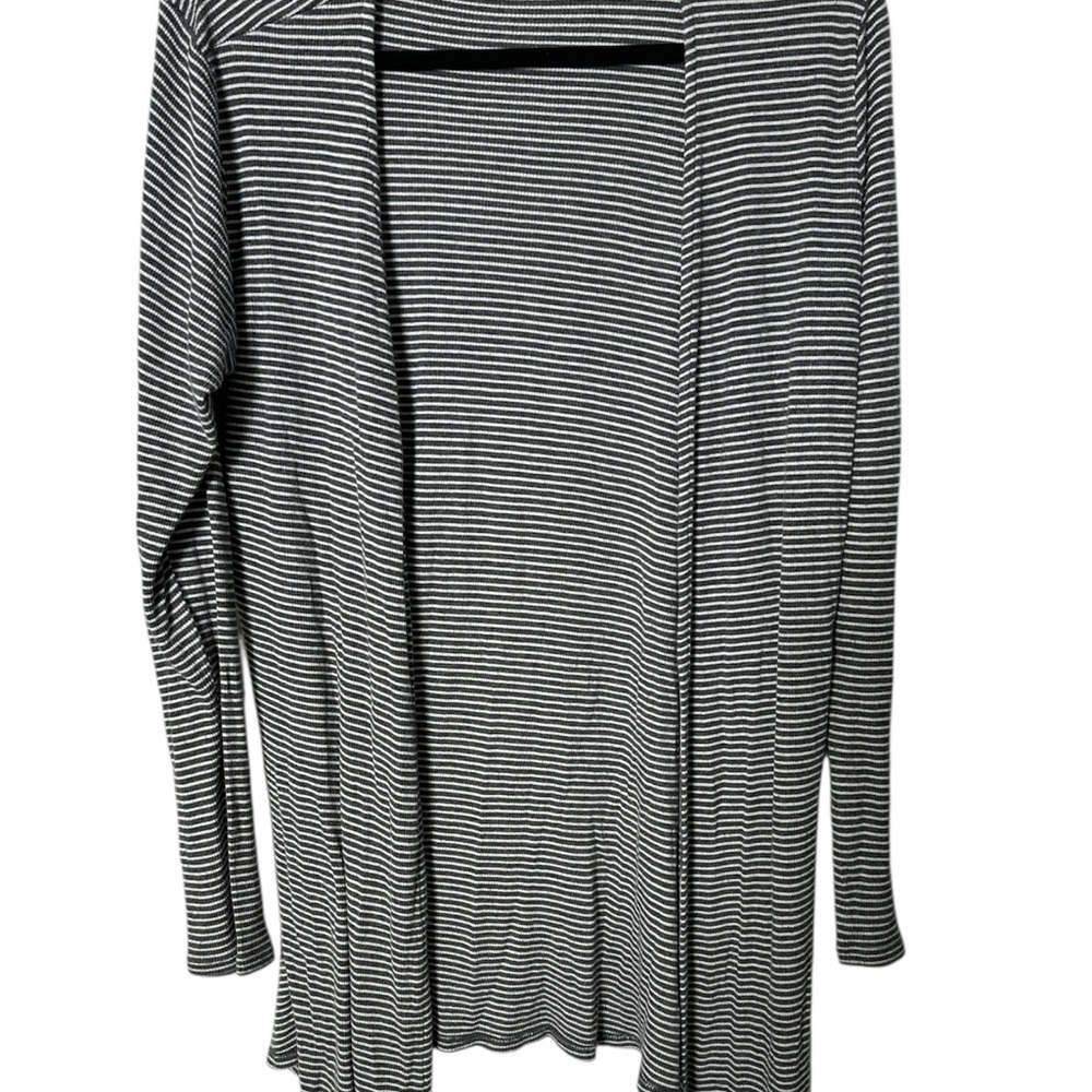 Active USA- Grayish and White Striped Cardigan